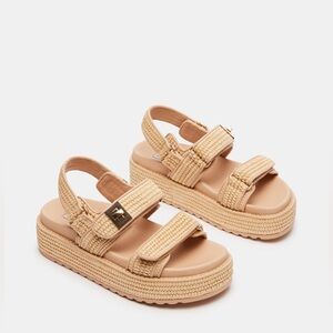 Steve Madden Bigmona Sandals Raffia / Size 8